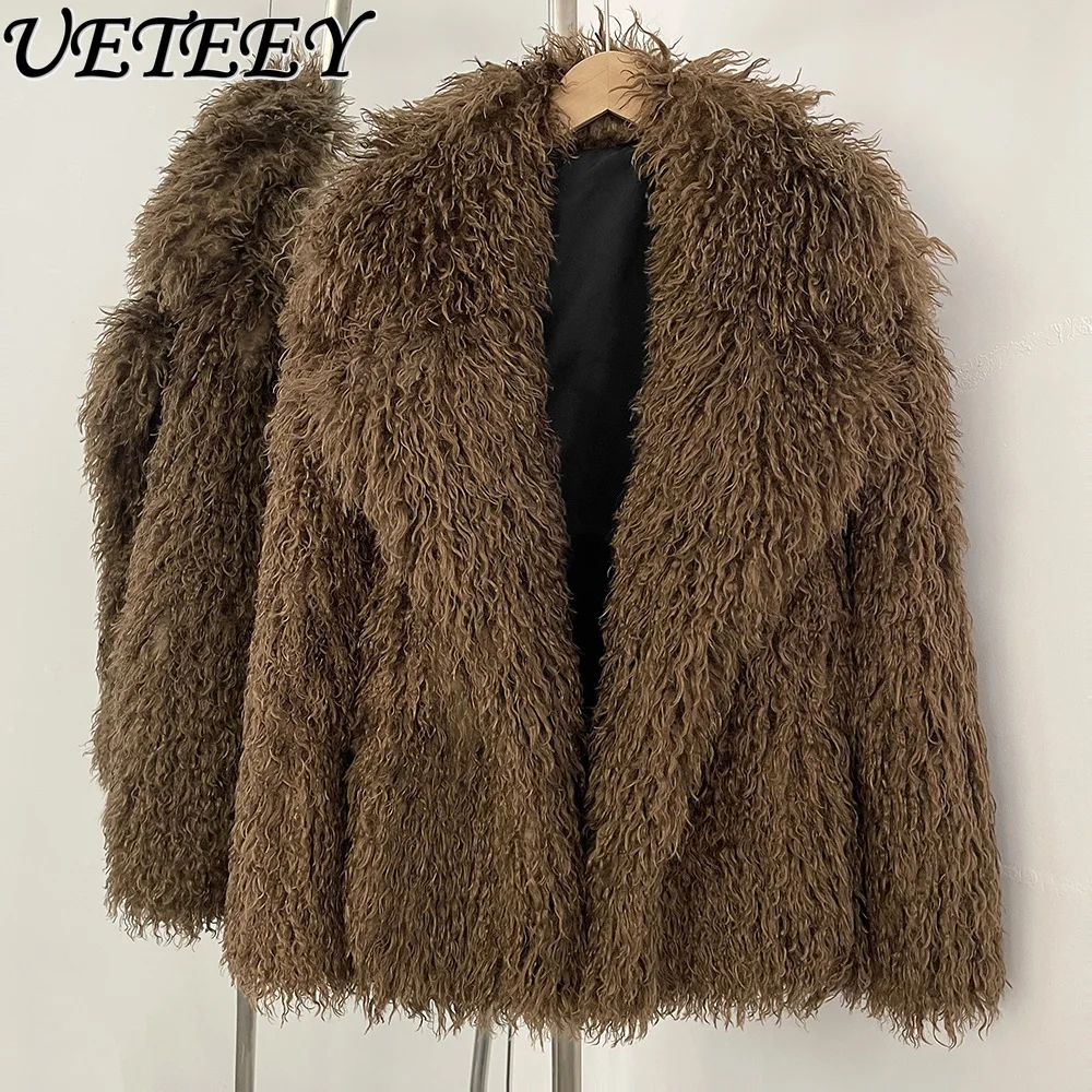 European and American Style Women's Clothing Autumn Winter New Imitation Beach Wool Fur Coat Women's Short Fashion Overcoat
European and American Style Women's Clothing Autumn Winter New Imitation Beach Wool Fur Coat Women's Short Fashion Overcoat
