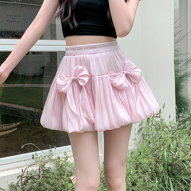 Дизайнерская юбка-фонарик с лентами и бантиками, пышная мини-юбка А-силуэта с высокой талией, милые летние наряды для девочек в стиле Y2K
Дизайнерская юбка-фонарик с лентами и бантиками, пышная мини-юбка А-силуэта с высокой талией, милые летние наряды для девочек в стиле Y2K