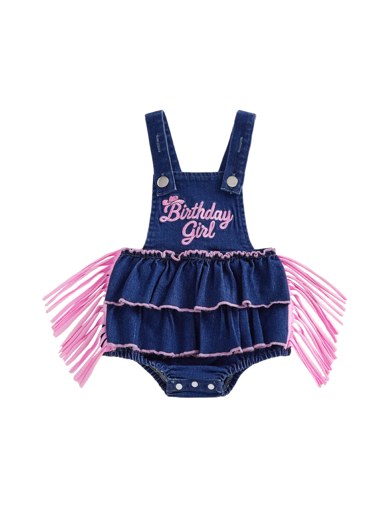 Toddler Girls Denim Romper with Letter Embroidery Sleeveless Tassel Overalls Jumpsuit for Birthday Celebration
Toddler Girls Denim Romper with Letter Embroidery Sleeveless Tassel Overalls Jumpsuit for Birthday Celebration