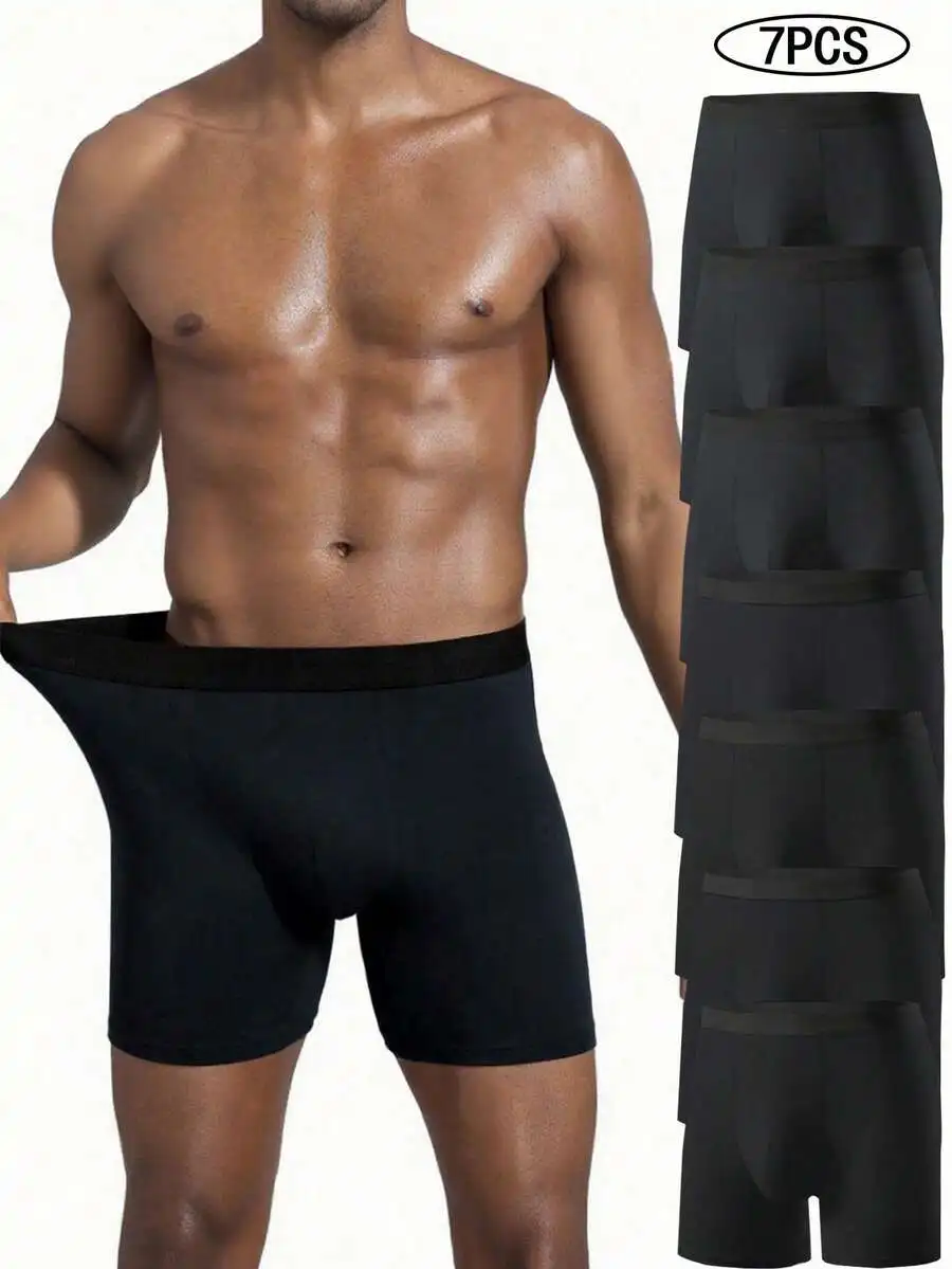 7pcs Mens Solid Color Elastic Boxer Briefs Comfortable Daily Underwear Set
7pcs Mens Solid Color Elastic Boxer Briefs Comfortable Daily Underwear Set
