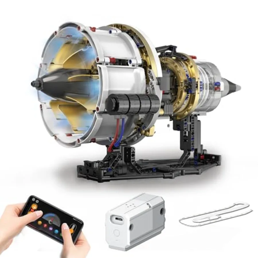 Jet Engine Model Kit for aviation enthusiasts: aluminum alloy parts matte gray finish app-controlled motorized operation with v
Jet Engine Model Kit for aviation enthusiasts: aluminum alloy parts matte gray finish app-controlled motorized operation with v