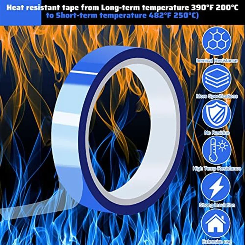 12 Rolls 0.8 Inch X 100 Inch Blue Blue Thermal Tape Stability For Sublimation High Temperature Tape Thermal Heat Resistant Tape
12 Rolls 0.8 Inch X 100 Inch Blue Blue Thermal Tape Stability For Sublimation High Temperature Tape Thermal Heat Resistant Tape