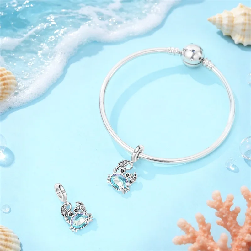 925 Sterling Silver Crystal Crab Charms Pendant For Women Fit Original Bracelet DIY Birthday Party Jewelry Gifts
925 Sterling Silver Crystal Crab Charms Pendant For Women Fit Original Bracelet DIY Birthday Party Jewelry Gifts