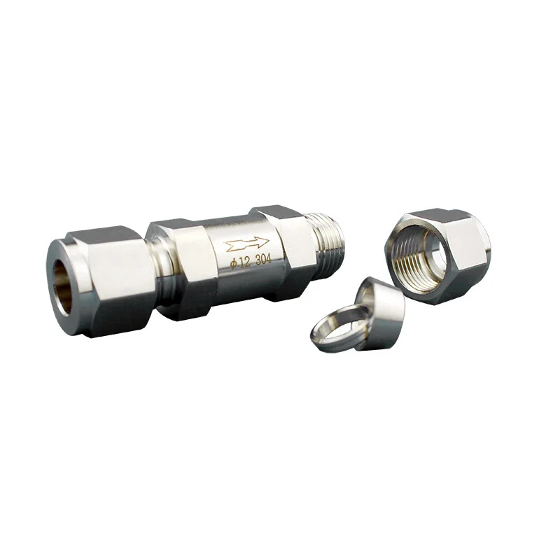6MM 8MM 10MM High Pressure Stainless Steel Double Ferrule Check Valve Gas-Liquid Pipeline Instrument One-way valve 1-80bar
6MM 8MM 10MM High Pressure Stainless Steel Double Ferrule Check Valve Gas-Liquid Pipeline Instrument One-way valve 1-80bar