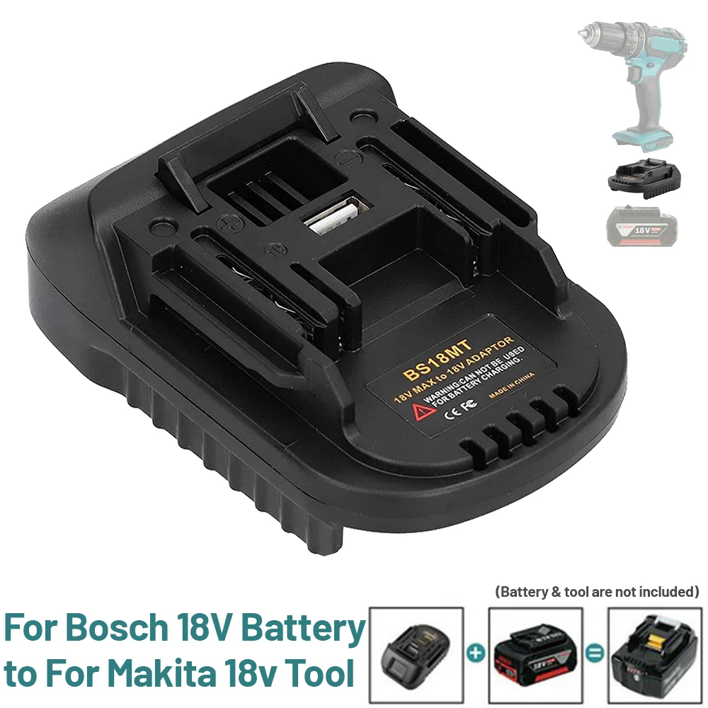 Адаптер аккумулятора BS18MT с USB-разъемом для зарядки аккумулятора Bosch 18 В, конвертируемый в Makita 18 В BL1830 (только адаптер)
Адаптер аккумулятора BS18MT с USB-разъемом для зарядки аккумулятора Bosch 18 В, конвертируемый в Makita 18 В BL1830 (только адаптер)