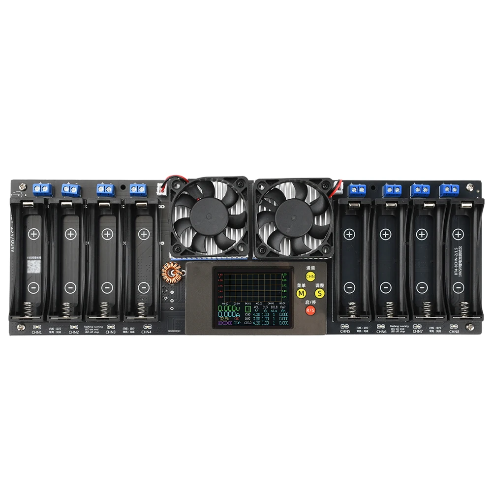 8CH 18650 Battery Capacity Internal Resistance Tester DC12-19V Automatic Charging and Discharging Module with Curve Display
8CH 18650 Battery Capacity Internal Resistance Tester DC12-19V Automatic Charging and Discharging Module with Curve Display