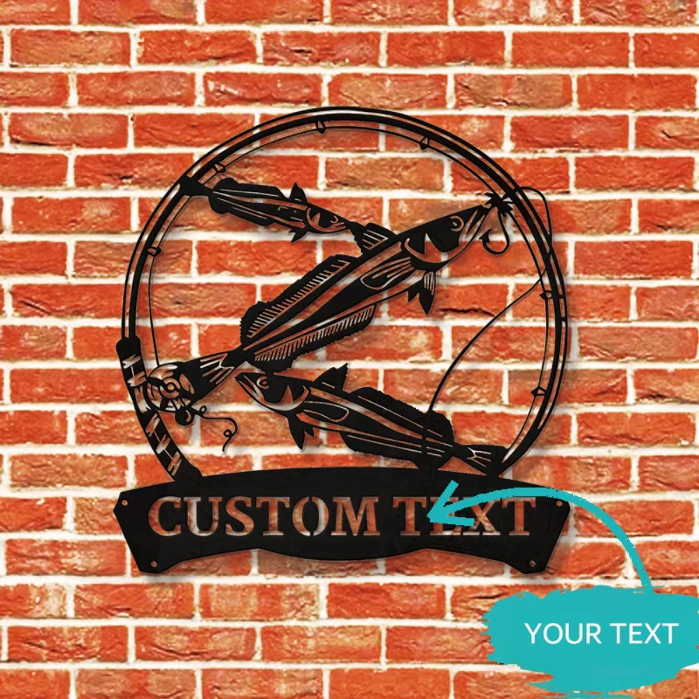 Distinctive Custom Fishing Rod Inspired Metal Ornament. Personalized Name, Perfect for Home & Gift.
Distinctive Custom Fishing Rod Inspired Metal Ornament. Personalized Name, Perfect for Home & Gift.