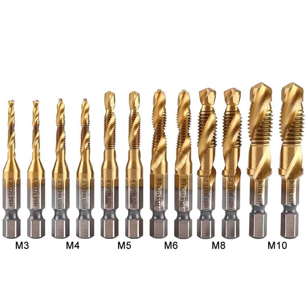 6 шт./12 шт. набор композитных сверл с титановым покрытием, для нарезания резьбы и сверления с зенковкой, для дерева, пластика и мягкого металла
6 шт./12 шт. набор композитных сверл с титановым покрытием, для нарезания резьбы и сверления с зенковкой, для дерева, пластика и мягкого металла