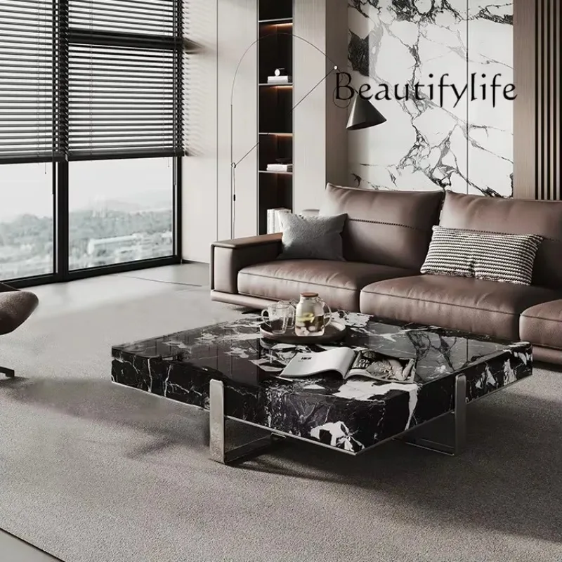 Ti Italian Minimalist Square Coffee Table, Black White Stone Top, Heat-Resistant & Easy Clean, Sturdy Compact Designer Set
Ti Italian Minimalist Square Coffee Table, Black White Stone Top, Heat-Resistant & Easy Clean, Sturdy Compact Designer Set