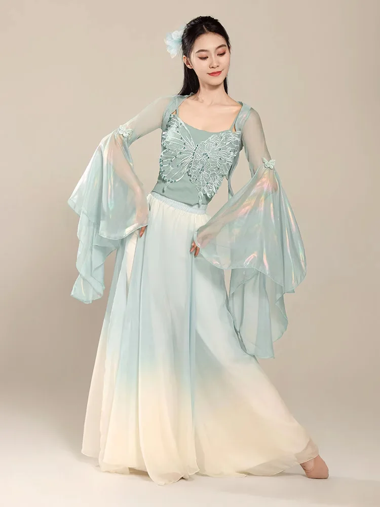 Classical Dance Performance Costume Fairy-like Elegant Butterfly Gauze Skirt Pants Chinese Performance Set Ancient Style
Classical Dance Performance Costume Fairy-like Elegant Butterfly Gauze Skirt Pants Chinese Performance Set Ancient Style