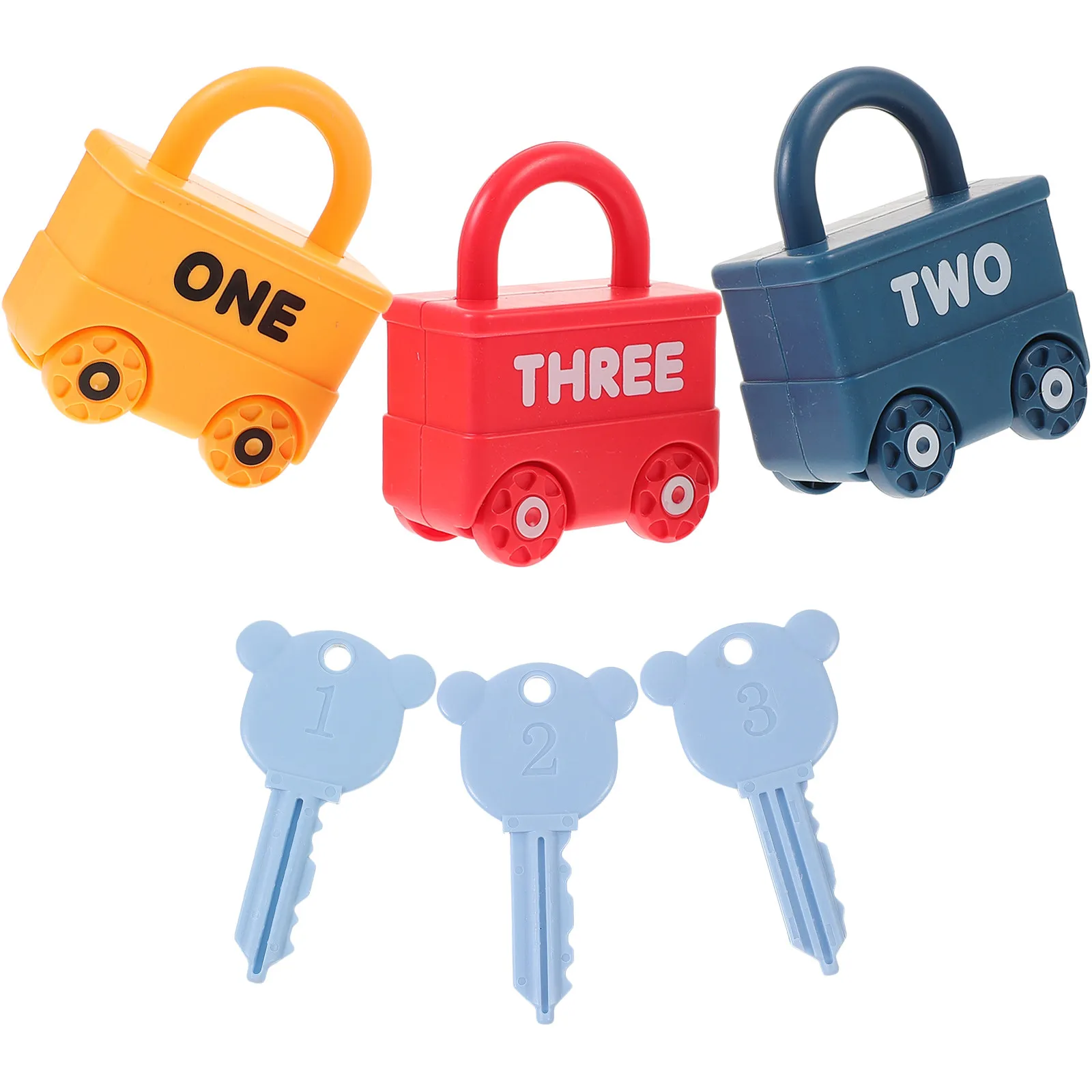 3 Pcs Matching Toys for Kids Baby Keys Set with Assorted Colors and Lock Toddlers ABS Locks
3 Pcs Matching Toys for Kids Baby Keys Set with Assorted Colors and Lock Toddlers ABS Locks