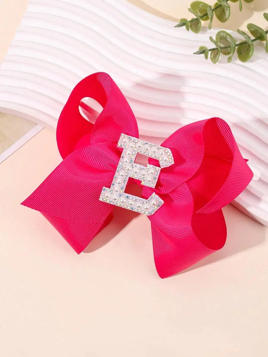 Fashion Pearl Letter E Glitter Bow Hair Clip For Women
Fashion Pearl Letter E Glitter Bow Hair Clip For Women