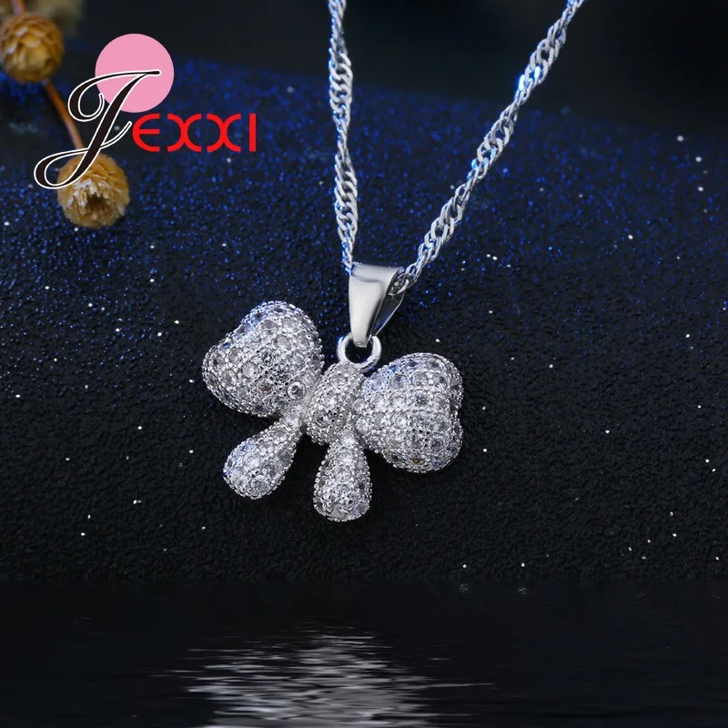 Pretty CZ Bow Design Pendant Necklace Earrings Jewelry Sets 925 Sterling Silver Accessories Wholesale
Pretty CZ Bow Design Pendant Necklace Earrings Jewelry Sets 925 Sterling Silver Accessories Wholesale
