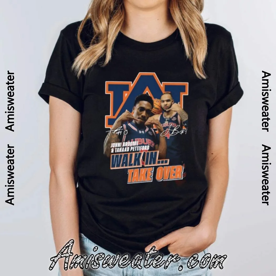 Auburn Tigers Johni Broome and Tahaad Pettiford Walk in Take Over T-shirt - High-end Luxury Is for Both Men and Women Top Y2k
Auburn Tigers Johni Broome and Tahaad Pettiford Walk in Take Over T-shirt - High-end Luxury Is for Both Men and Women Top Y2k