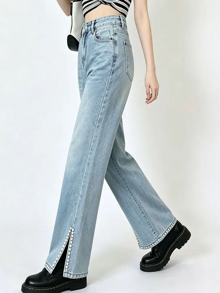 Summer High Waist Slimming Light Blue Frayed Beaded Denim Pants Women's New Style Wide Leg Floor Length Draping Versatile Lon...
Summer High Waist Slimming Light Blue Frayed Beaded Denim Pants Women's New Style Wide Leg Floor Length Draping Versatile Lon...