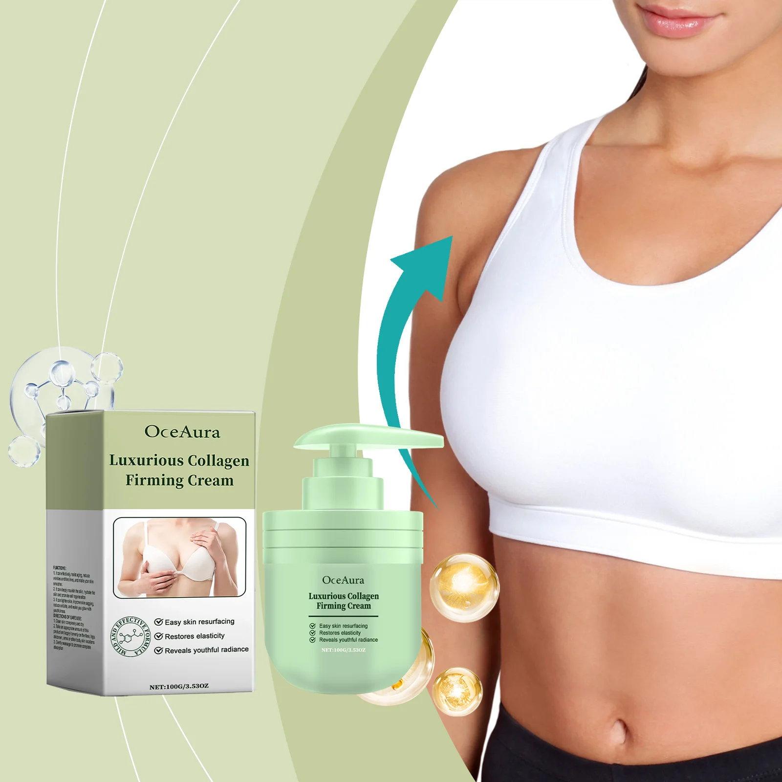 Collagen Firming Body Cream Tightening Thigh Buttocks Breast Improve Sagging Revitalizing Softening Skin Lifting Tighten Lotion
Collagen Firming Body Cream Tightening Thigh Buttocks Breast Improve Sagging Revitalizing Softening Skin Lifting Tighten Lotion