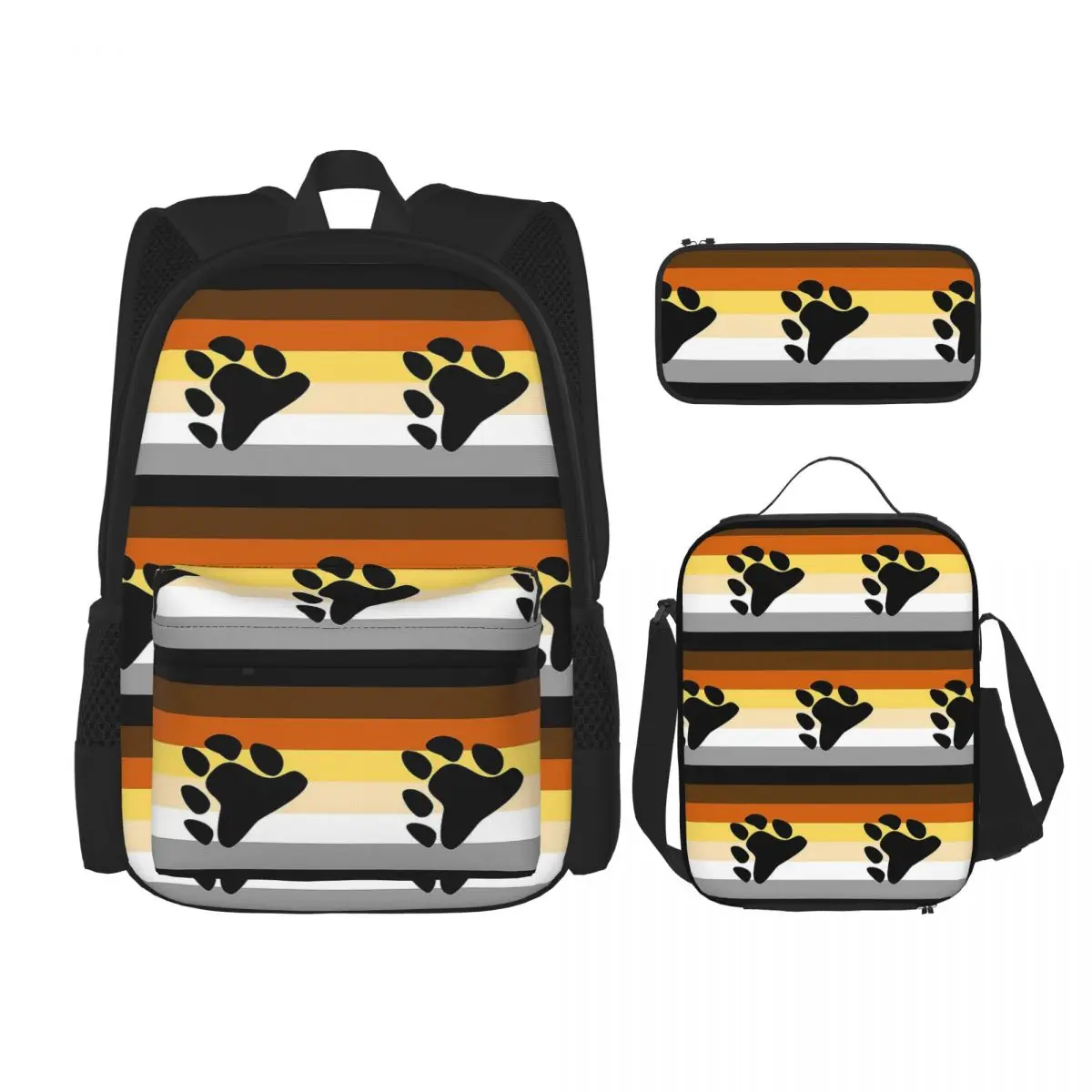 Lgbt Gay Bear Pride Flag Backpacks Students Bookbag School Bags Rucksack Lunch Bag Pen Bag Three-Piece Set
Lgbt Gay Bear Pride Flag Backpacks Students Bookbag School Bags Rucksack Lunch Bag Pen Bag Three-Piece Set