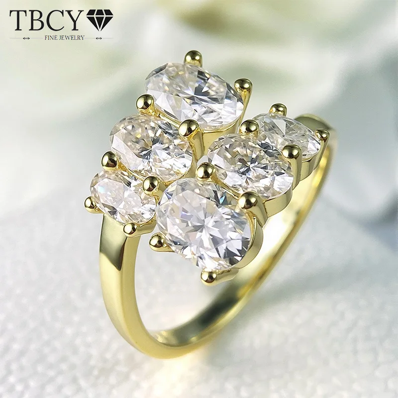 TBCYD 3,6CT прошел испытания, овальные кольца с муассанитом для женщин, сверкающее лабораторное обручальное кольцо с бриллиантами для невесты, ювелирные изделия из стерлингового серебра S925 
TBCYD 3,6CT прошел испытания, овальные кольца с муассанитом для женщин, сверкающее лабораторное обручальное кольцо с бриллиантами для невесты, ювелирные изделия из стерлингового серебра S925