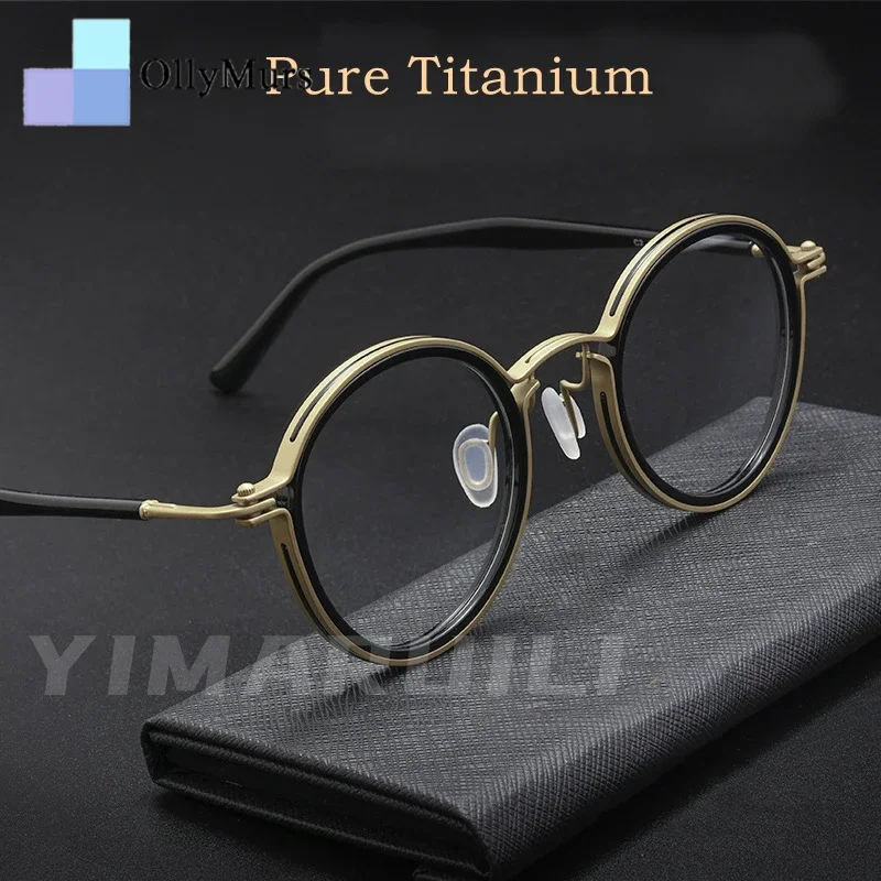 OLLYMURS Pure Titanium Retro Round pRESCRIPTIONS Frame Glasses Frame Ultralight Comfortable Optical Prescription Eyeglasses
OLLYMURS Pure Titanium Retro Round pRESCRIPTIONS Frame Glasses Frame Ultralight Comfortable Optical Prescription Eyeglasses