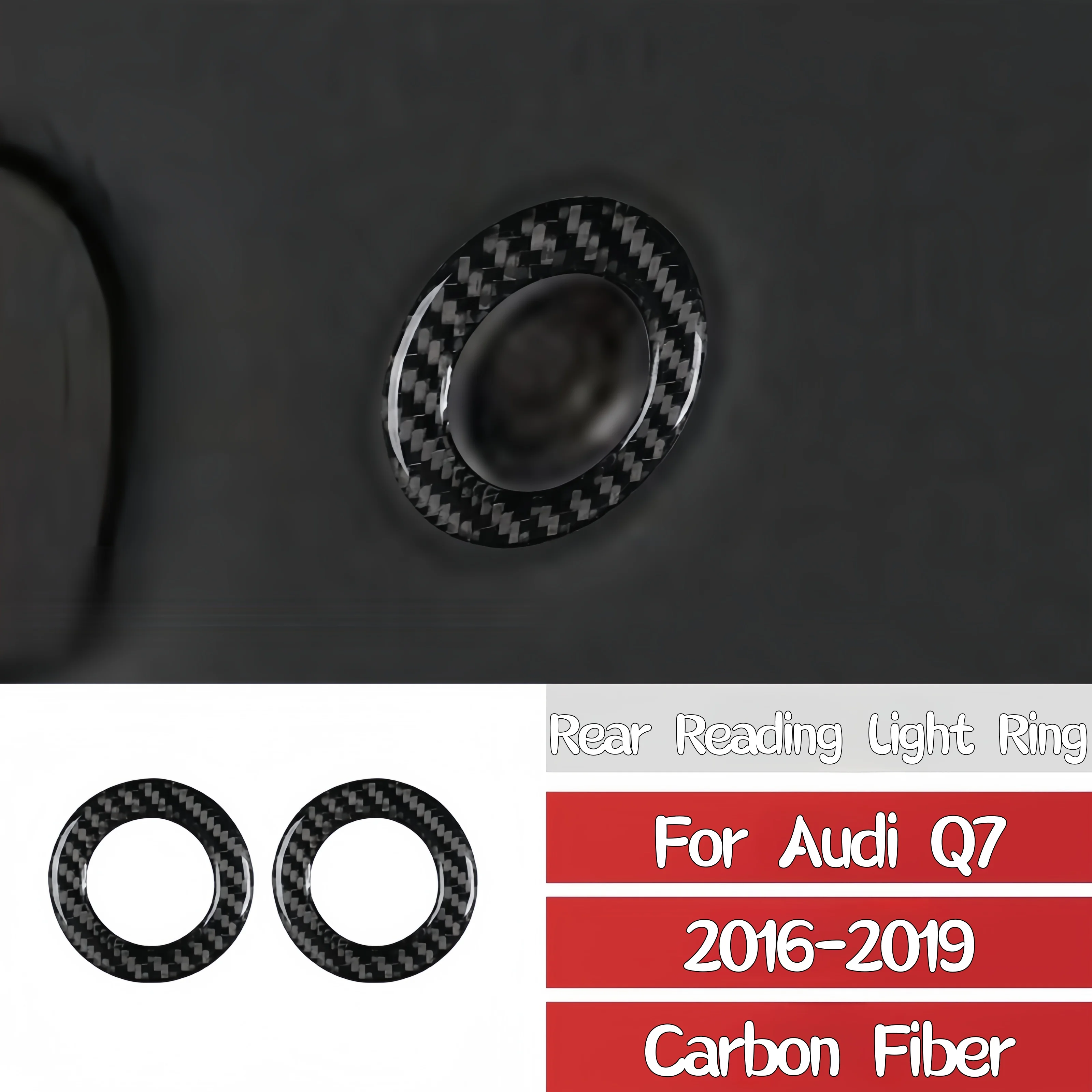 For Audi Q7 2016-2019 Carbon Fiber Interior Car Rear Reading Lights Ring Trim Cover Decoration Sticker Auto Zubehör
For Audi Q7 2016-2019 Carbon Fiber Interior Car Rear Reading Lights Ring Trim Cover Decoration Sticker Auto Zubehör