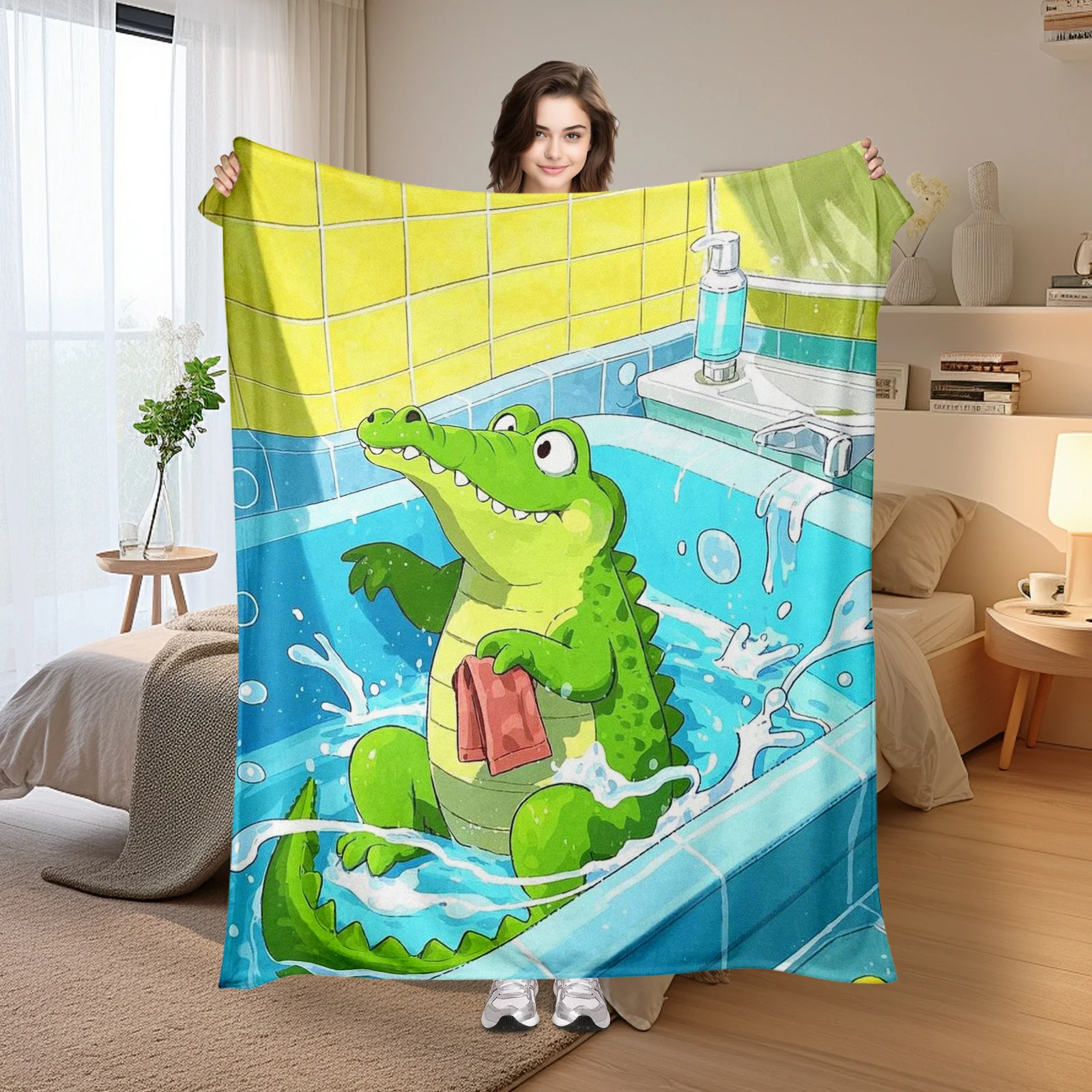 Playful Bathing Alligator Bathroom Blanket For Whimsical Hygiene Themes And Fun Bath Time Vibes In Home Decor Design
Playful Bathing Alligator Bathroom Blanket For Whimsical Hygiene Themes And Fun Bath Time Vibes In Home Decor Design