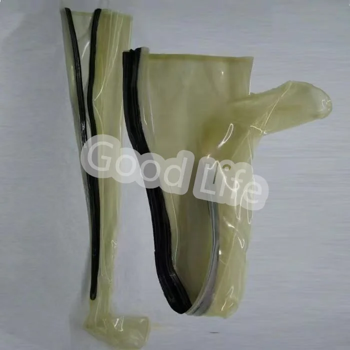 Handmade Latex Rubber Unisex Stockings Latex Fetish Thighs High Long Socks With Back Zipper
Handmade Latex Rubber Unisex Stockings Latex Fetish Thighs High Long Socks With Back Zipper