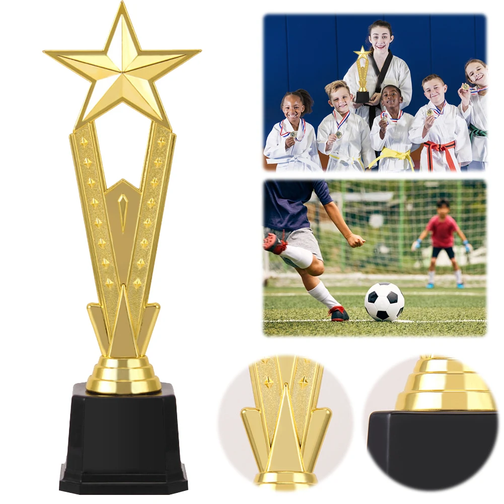 Gold Star Trophy Plastic Gilded Trophy with Base Award Trophy 25cm Competition Trophy Sports Trophy for Award Ceremony
Gold Star Trophy Plastic Gilded Trophy with Base Award Trophy 25cm Competition Trophy Sports Trophy for Award Ceremony