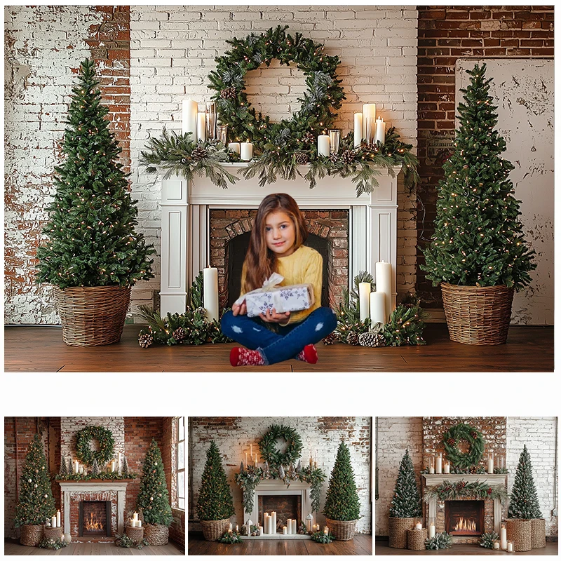 LS Photography Background Christmas Tree Fireplace Brick wall Decoration Backdrop Family Xmas Holiday Portrait Photo Studio
LS Photography Background Christmas Tree Fireplace Brick wall Decoration Backdrop Family Xmas Holiday Portrait Photo Studio