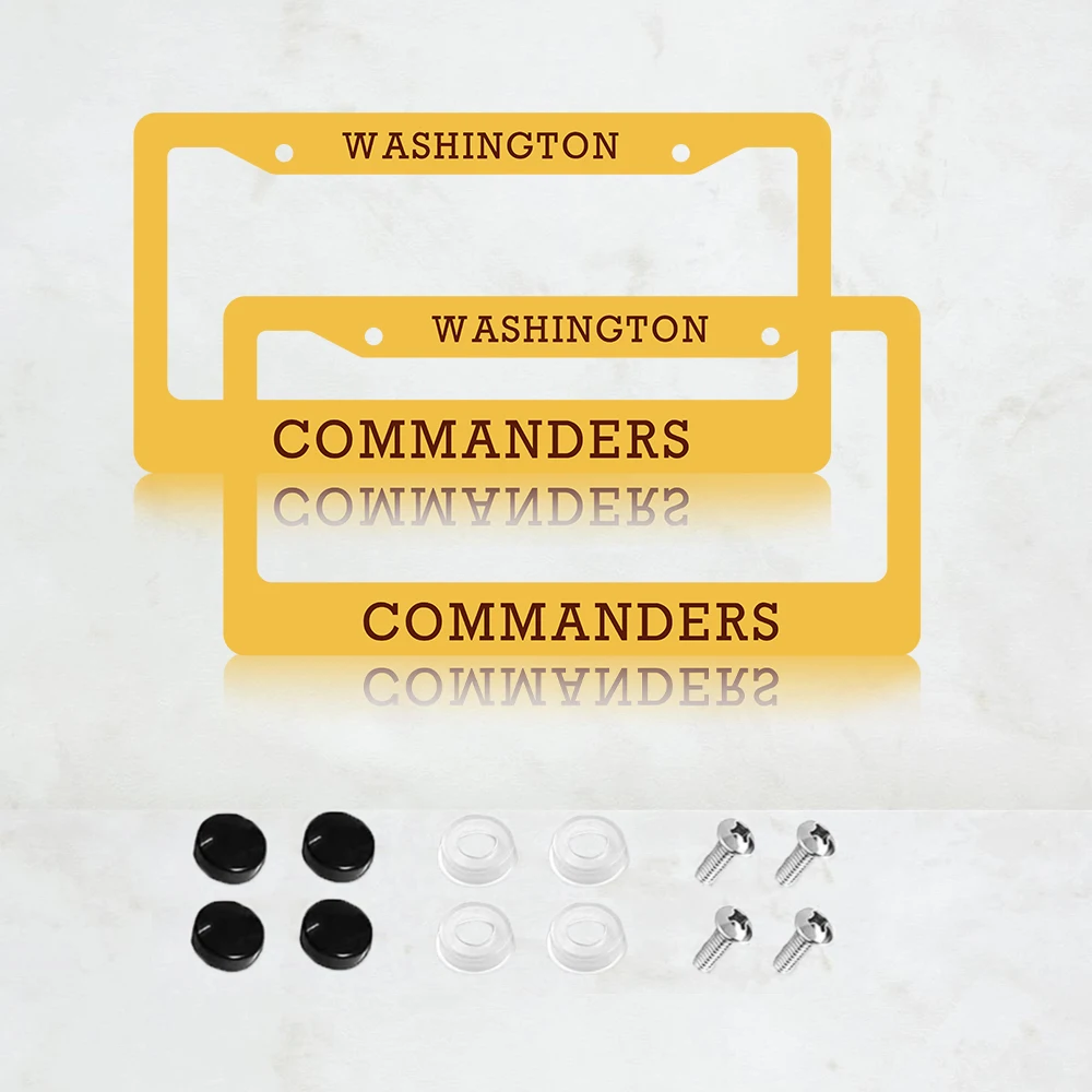 2PC WASHINGTON COMMANDERS Aluminum License Plate Frame - 6 x 12 Inch US Standard Size, Decorative Car License Plate Bracket
2PC WASHINGTON COMMANDERS Aluminum License Plate Frame - 6 x 12 Inch US Standard Size, Decorative Car License Plate Bracket