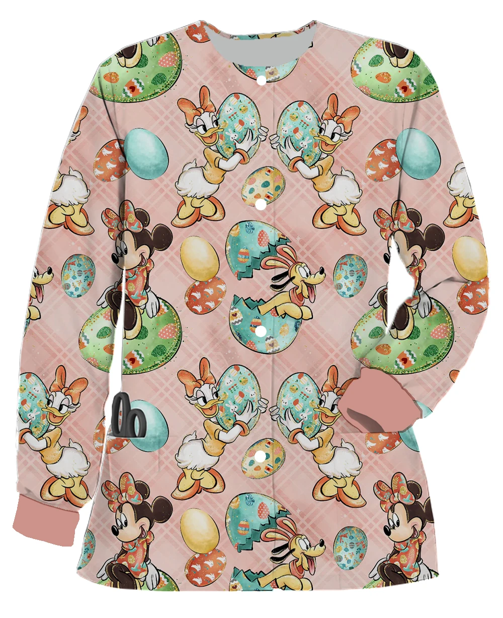 Новая униформа медсестры с длинными рукавами для женщин, осенне-зимняя куртка с карманами и мультяшным принтом Диснея, рабочая униформа для домашних животных
Новая униформа медсестры с длинными рукавами для женщин, осенне-зимняя куртка с карманами и мультяшным принтом Диснея, рабочая униформа для домашних животных