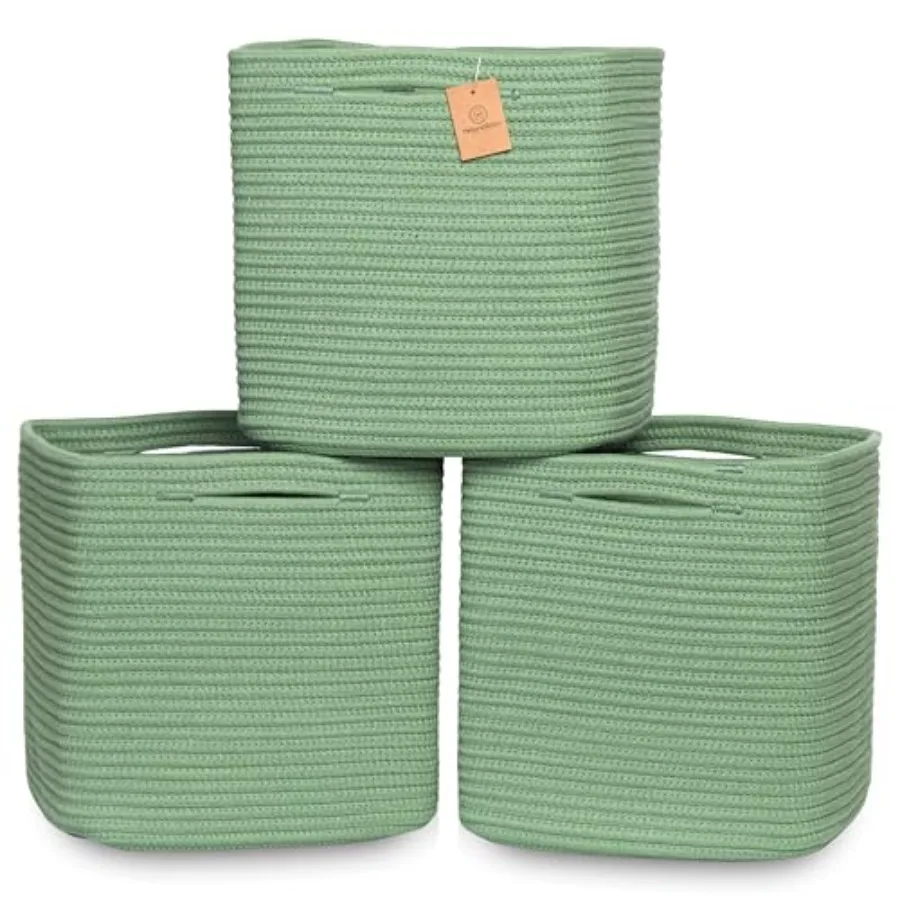 Inch Cube Storage Bins Cotton Rope Woven Baskets for Organizing 3-Pack Storage Cubes Fabric Square Storage Baskets for Shelves
Inch Cube Storage Bins Cotton Rope Woven Baskets for Organizing 3-Pack Storage Cubes Fabric Square Storage Baskets for Shelves