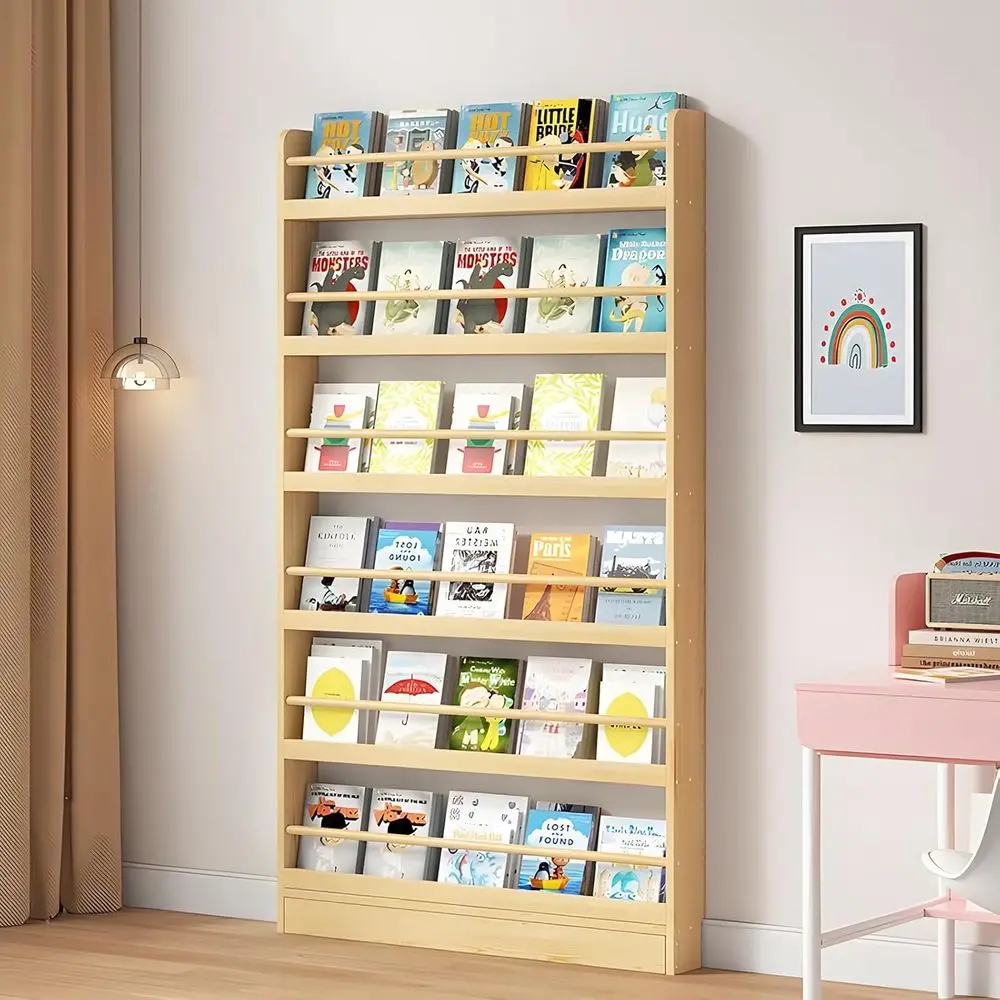 6-Tier Wall-Mounted Bookshelf for Kids, Space-Saving Storage Solution for Bedrooms, Living Rooms, and Offices
6-Tier Wall-Mounted Bookshelf for Kids, Space-Saving Storage Solution for Bedrooms, Living Rooms, and Offices