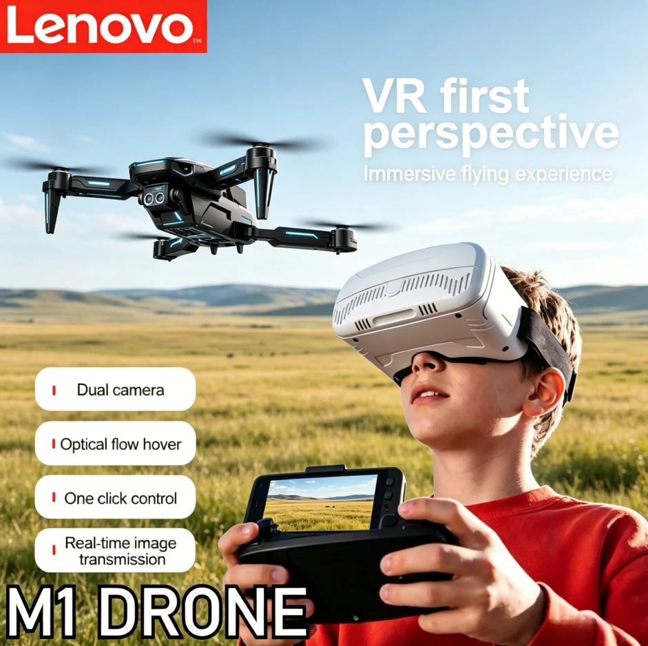 Lenovo M1 Foldable Aerial Drone Optical Flow Positioning with VR Glasses RC Quadcopter HD Camera Portable Outdoor Aircraft
Lenovo M1 Foldable Aerial Drone Optical Flow Positioning with VR Glasses RC Quadcopter HD Camera Portable Outdoor Aircraft