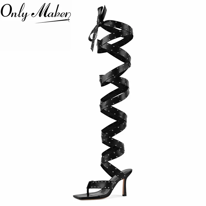 Сексуальные модные босоножки Onlymaker с квадратным носком, на шнуровке, в стиле гладиаторов, выше колена, с заклепками, ремешками и тонким каблуком
Сексуальные модные босоножки Onlymaker с квадратным носком, на шнуровке, в стиле гладиаторов, выше колена, с заклепками, ремешками и тонким каблуком