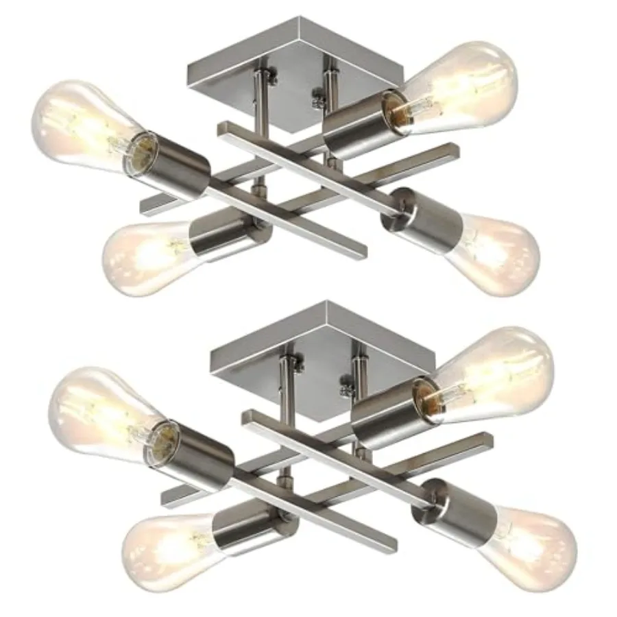 Semi Flush Mount Ceiling Modern Brushed Nickel Close to Ceiling Fixtures Easy Assembled House Indoor Ceiling Lights for Bedroom
Semi Flush Mount Ceiling Modern Brushed Nickel Close to Ceiling Fixtures Easy Assembled House Indoor Ceiling Lights for Bedroom