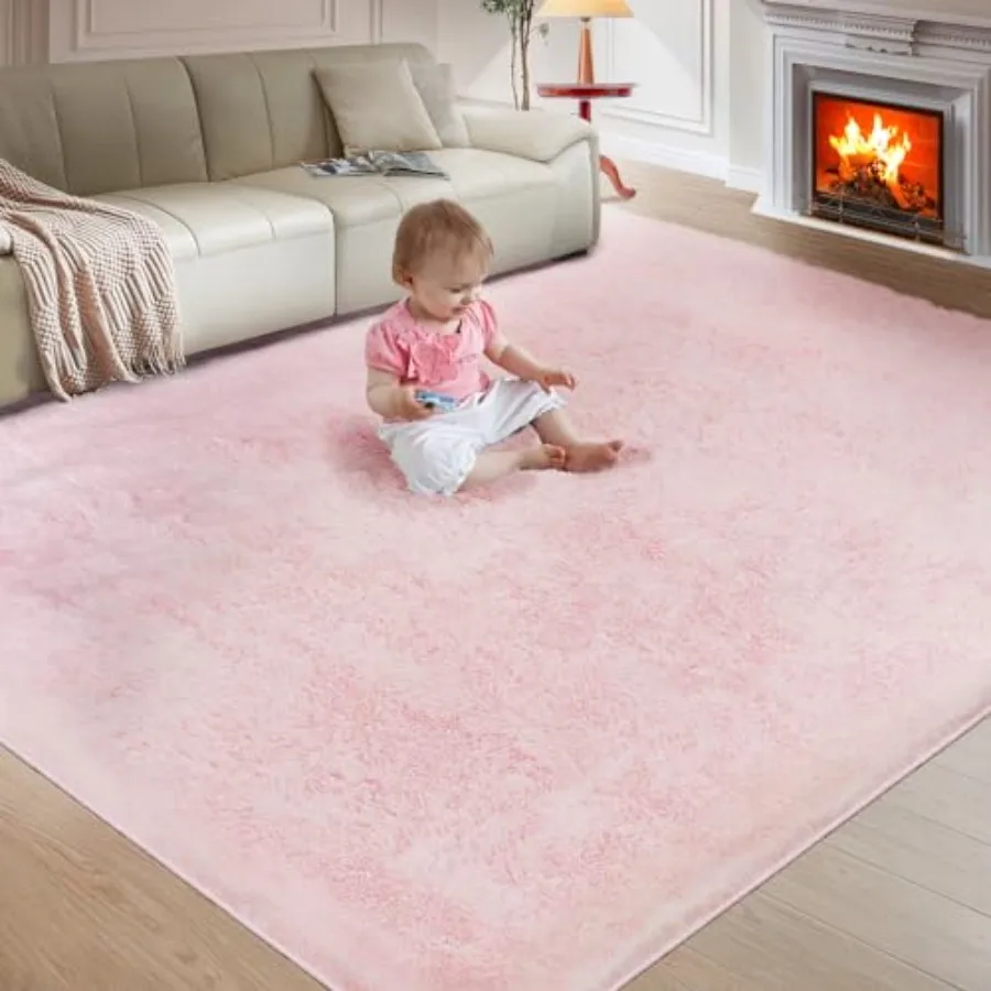 Ultra Soft 8X10 Fluffy Shag Rug for Living Room Bedroom, Modern Fuzzy Anti-Skid Durable Shaggy Carpet in Pink, Aesthetic Home D
Ultra Soft 8X10 Fluffy Shag Rug for Living Room Bedroom, Modern Fuzzy Anti-Skid Durable Shaggy Carpet in Pink, Aesthetic Home D