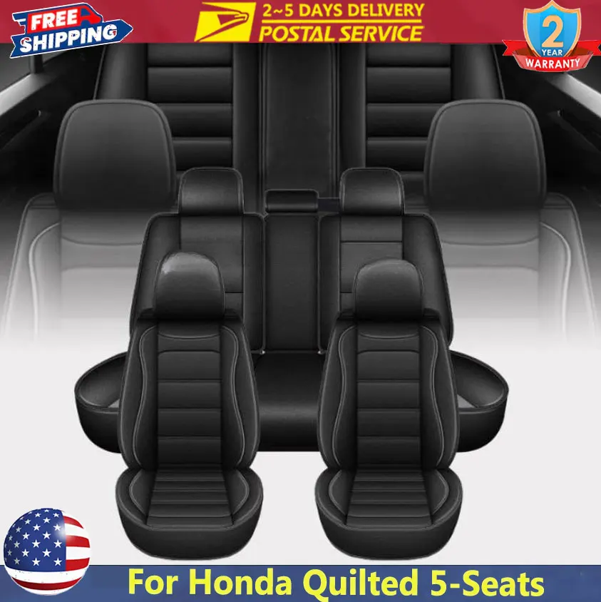 Universal Seat Cover For Honda Quilted Leather Car Seat Covers 5-Seats Front Rear Full Set Protectors Auto Accessories Interior
Universal Seat Cover For Honda Quilted Leather Car Seat Covers 5-Seats Front Rear Full Set Protectors Auto Accessories Interior