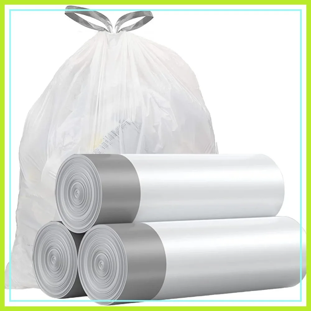 4 Gallon Trash Bags with Drawstring, Small Garbage Bags for Bathroom Office, 57 Count, Unscented White Trash Can Liners
4 Gallon Trash Bags with Drawstring, Small Garbage Bags for Bathroom Office, 57 Count, Unscented White Trash Can Liners