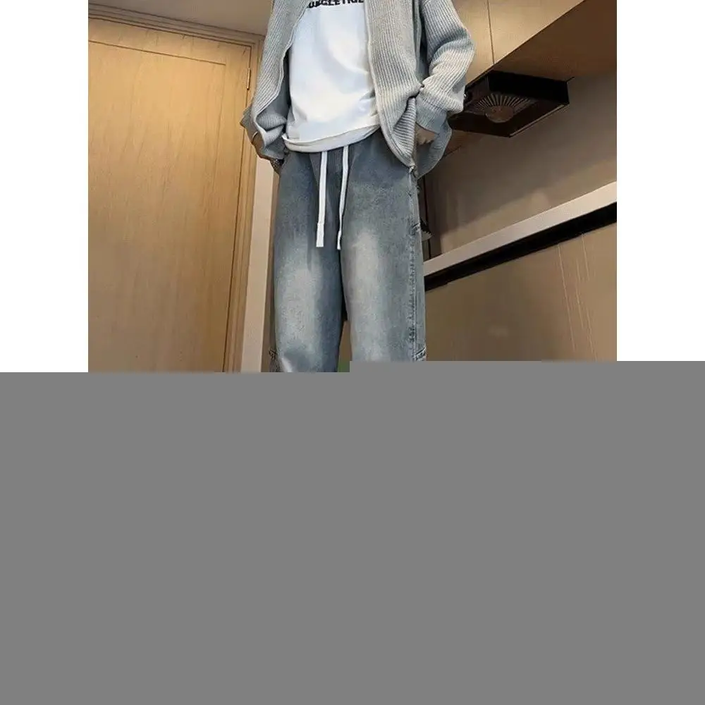 Мужские джинсы Waed Denim: Новинка Весна-Осень, однотонные, простые, широкие прямые брюки, универсальные, с эластичным поясом, свободного кроя, повседневные.
Мужские джинсы Waed Denim: Новинка Весна-Осень, однотонные, простые, широкие прямые брюки, универсальные, с эластичным поясом, свободного кроя, повседневные.