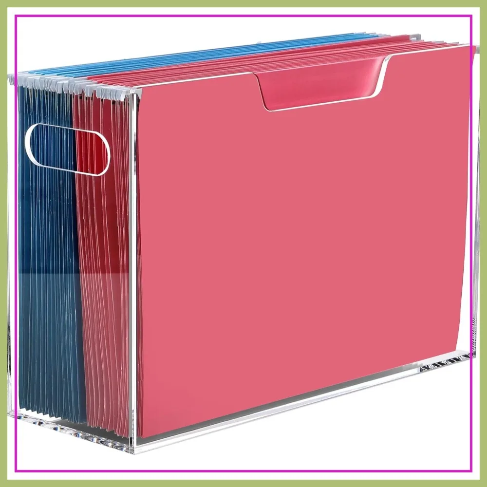Acrylic Hanging File Organizer with Handles, Legal Size Clear File Holder for Desk, School, Office Supplies
Acrylic Hanging File Organizer with Handles, Legal Size Clear File Holder for Desk, School, Office Supplies