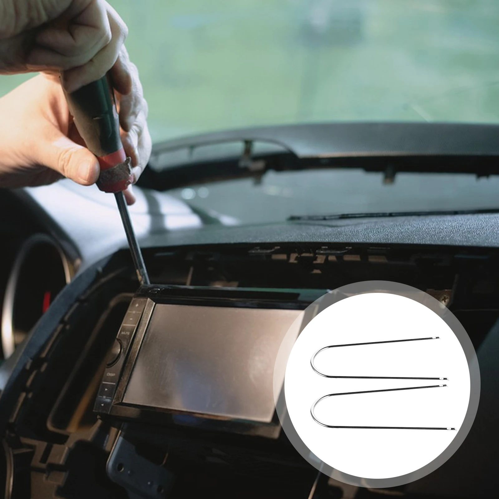 2 pcs U-Shaped Car Radio Disassembly For Cd Dvd Players Durable Metal Stereo Removal Pry Tool Radio Removal Key For Vehicle
2 pcs U-Shaped Car Radio Disassembly For Cd Dvd Players Durable Metal Stereo Removal Pry Tool Radio Removal Key For Vehicle