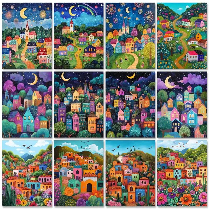 GATYZTORY Painting By Numbers Town Night Landscape Picture Acrylic Paint Hand Painted Oil Painting Package Gift Home Decor Wall
GATYZTORY Painting By Numbers Town Night Landscape Picture Acrylic Paint Hand Painted Oil Painting Package Gift Home Decor Wall