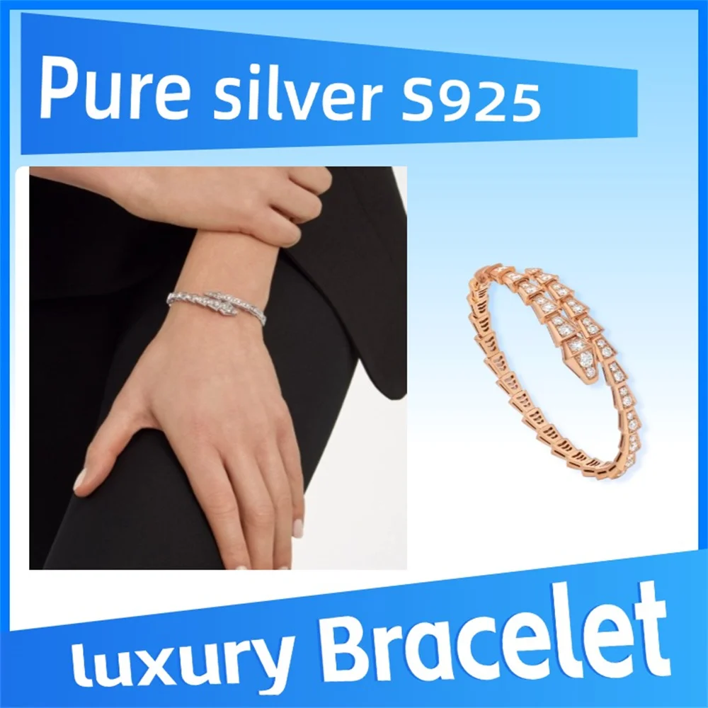 Pure 925 Sterling Silver Serpenti Viper Series Bracelet Valentine's Day Gifts Women's Jewelry Luxury Exquisite Personality
Pure 925 Sterling Silver Serpenti Viper Series Bracelet Valentine's Day Gifts Women's Jewelry Luxury Exquisite Personality