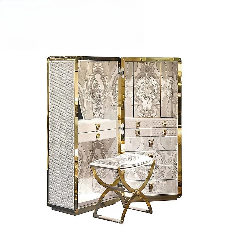 Villa home designer dressing table, French hard box, Italian light luxury jewelry cabinet
Villa home designer dressing table, French hard box, Italian light luxury jewelry cabinet