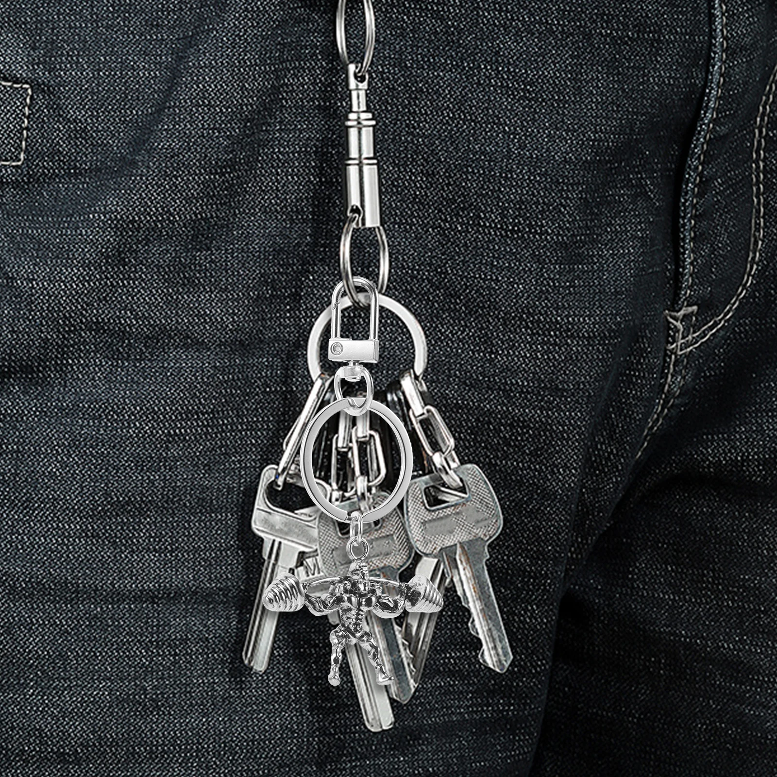 Fitness Keychain Dumbbell Metal Gym Motivational Jewelry for Men Sports Charms Lightweight Portable Decorative Gifts
Fitness Keychain Dumbbell Metal Gym Motivational Jewelry for Men Sports Charms Lightweight Portable Decorative Gifts
