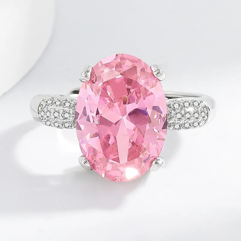 925 Sterling Silver Ring Pink Oval Zircons Ladies Fashion Simple Birthday Party Wedding Anniversary Jewelry Gift
925 Sterling Silver Ring Pink Oval Zircons Ladies Fashion Simple Birthday Party Wedding Anniversary Jewelry Gift