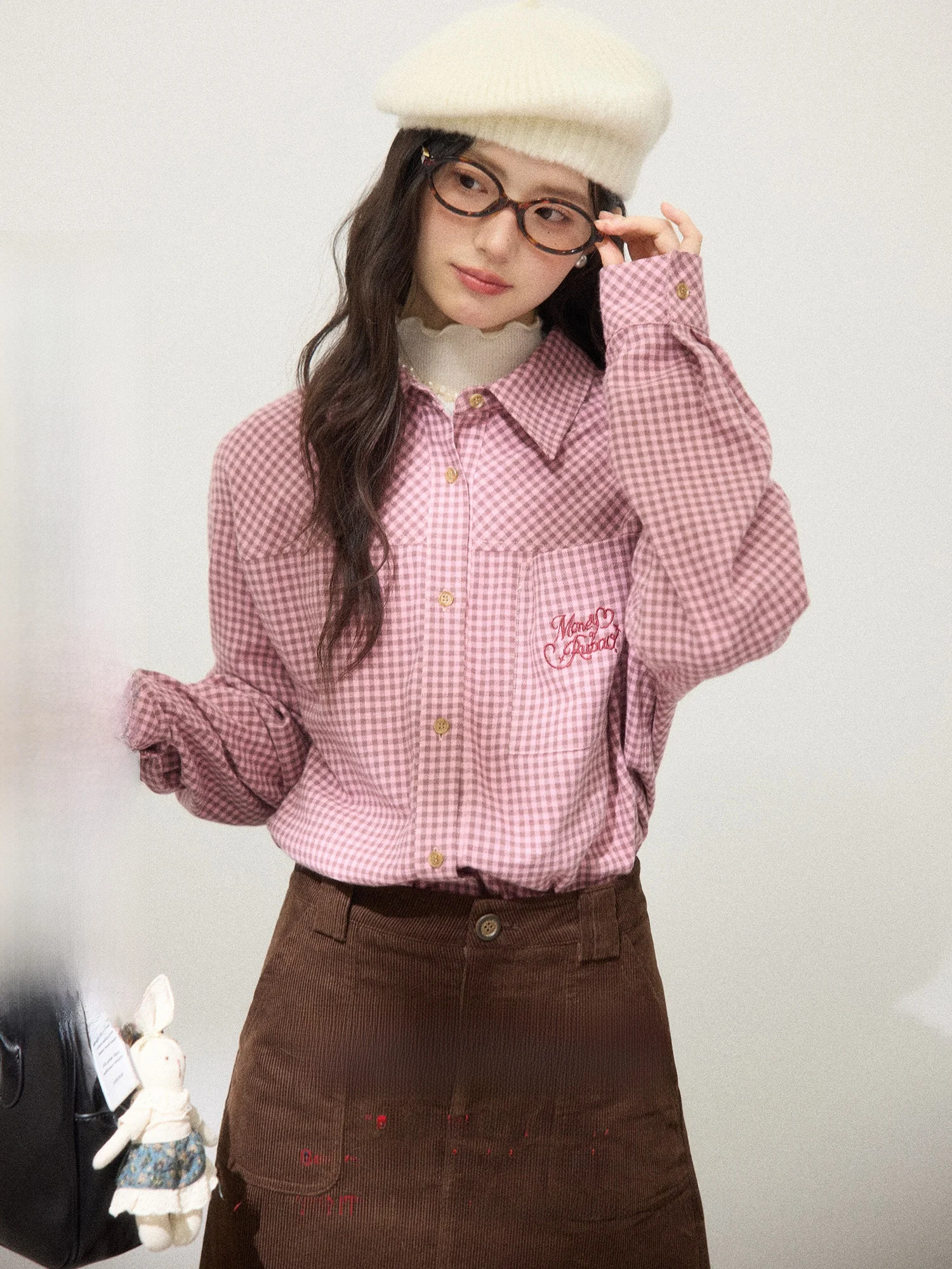 ORWhite Retro Plaid irt Women's Loose Long Sve Slimming Base Layer Top Cotton Thiened Winter Faion Straight Cut
ORWhite Retro Plaid irt Women's Loose Long Sve Slimming Base Layer Top Cotton Thiened Winter Faion Straight Cut