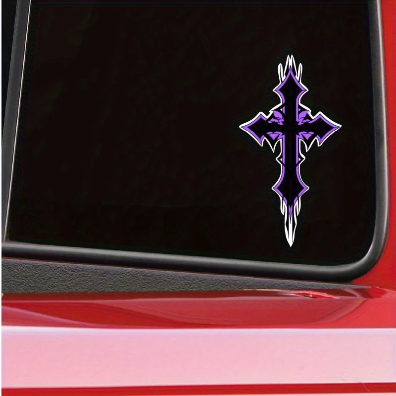 1Pc Gothic Cross Vinyl Sticker, Matte Self-Adhesive Decal for Car, Plastic & Phone Case
1Pc Gothic Cross Vinyl Sticker, Matte Self-Adhesive Decal for Car, Plastic & Phone Case