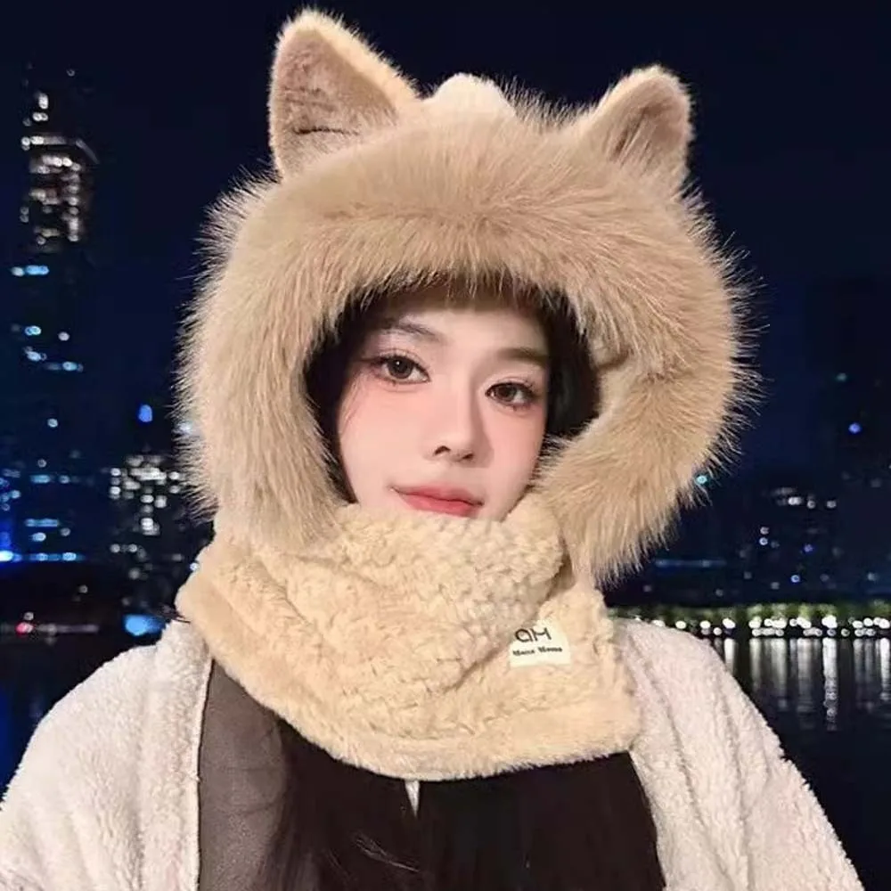 Skiing Cartoon Winter Plush Hat 2 IN 1 Magnetic Buckle Animal Ear Scarf Hat Warmer Windproof Ear Protection Cap Women
Skiing Cartoon Winter Plush Hat 2 IN 1 Magnetic Buckle Animal Ear Scarf Hat Warmer Windproof Ear Protection Cap Women
