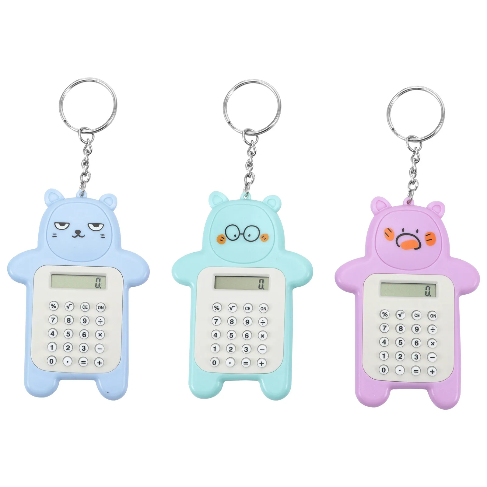 3Pcs Cartoon Bear Calculator Lightweight Chain Pendant Compact Portable Electronic Calculator Plastic Buttons
3Pcs Cartoon Bear Calculator Lightweight Chain Pendant Compact Portable Electronic Calculator Plastic Buttons